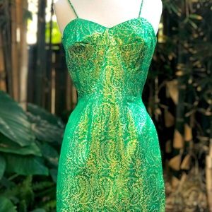 Vintage French Silk Wiggle Dress